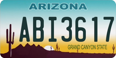 AZ license plate ABI3617