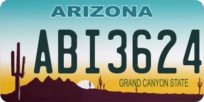 AZ license plate ABI3624