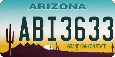AZ license plate ABI3633