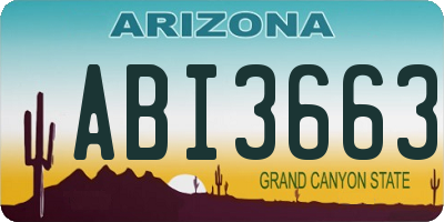 AZ license plate ABI3663