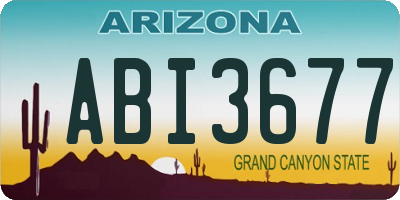 AZ license plate ABI3677