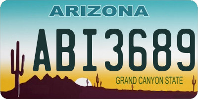 AZ license plate ABI3689