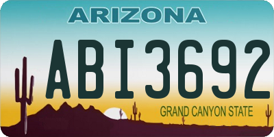 AZ license plate ABI3692