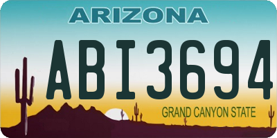 AZ license plate ABI3694