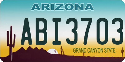 AZ license plate ABI3703