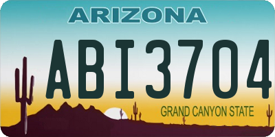AZ license plate ABI3704