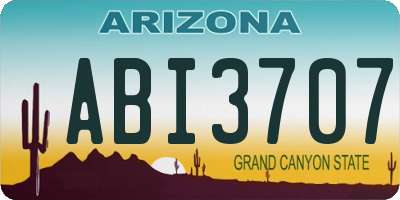 AZ license plate ABI3707