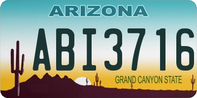 AZ license plate ABI3716