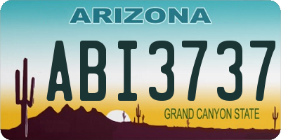 AZ license plate ABI3737