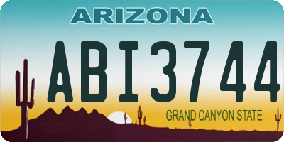 AZ license plate ABI3744