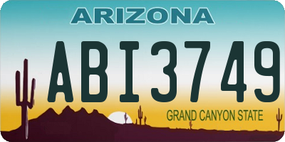 AZ license plate ABI3749