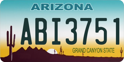 AZ license plate ABI3751