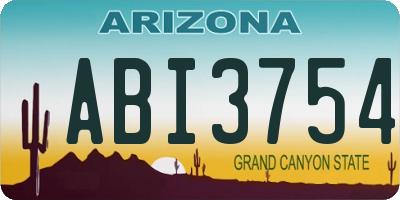 AZ license plate ABI3754