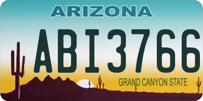AZ license plate ABI3766