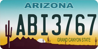 AZ license plate ABI3767
