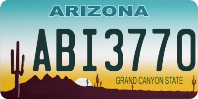 AZ license plate ABI3770