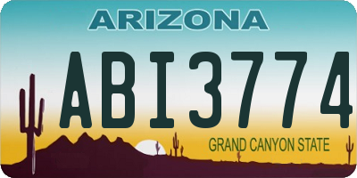 AZ license plate ABI3774