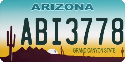 AZ license plate ABI3778