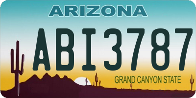 AZ license plate ABI3787