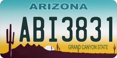 AZ license plate ABI3831