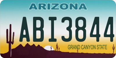 AZ license plate ABI3844