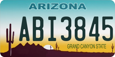 AZ license plate ABI3845