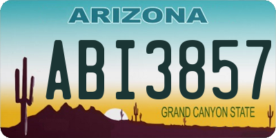 AZ license plate ABI3857