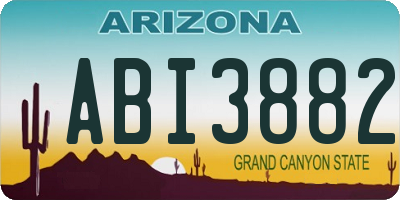 AZ license plate ABI3882