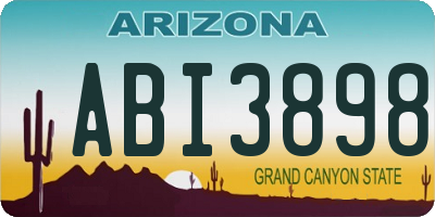 AZ license plate ABI3898