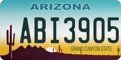 AZ license plate ABI3905