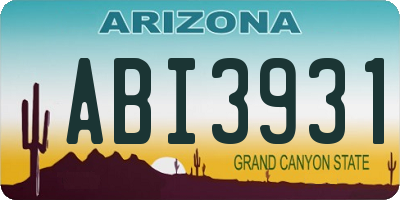 AZ license plate ABI3931
