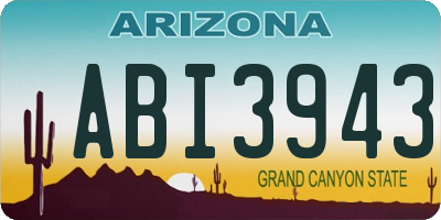 AZ license plate ABI3943