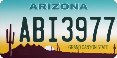 AZ license plate ABI3977