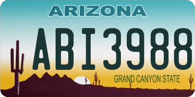 AZ license plate ABI3988