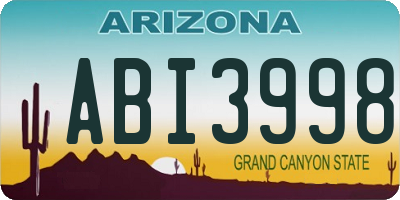 AZ license plate ABI3998