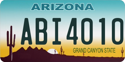 AZ license plate ABI4010