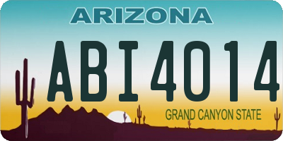 AZ license plate ABI4014