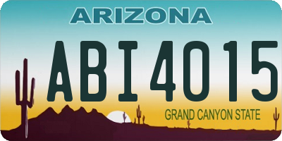 AZ license plate ABI4015