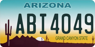 AZ license plate ABI4049