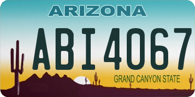 AZ license plate ABI4067