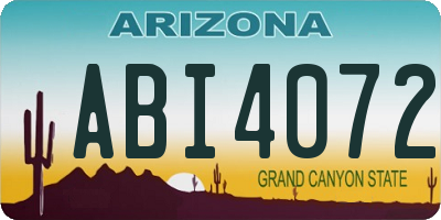 AZ license plate ABI4072