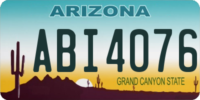 AZ license plate ABI4076