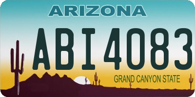 AZ license plate ABI4083