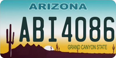AZ license plate ABI4086
