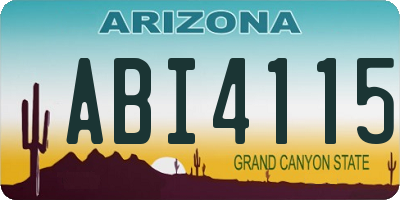 AZ license plate ABI4115
