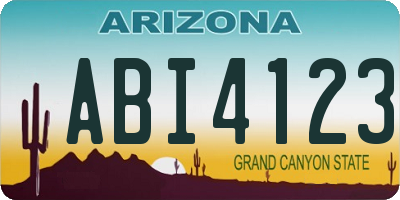 AZ license plate ABI4123