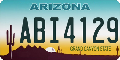 AZ license plate ABI4129