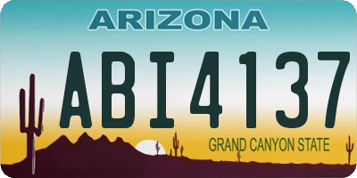 AZ license plate ABI4137