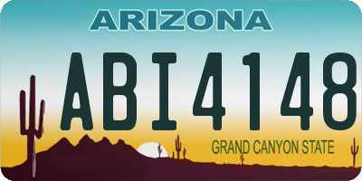AZ license plate ABI4148