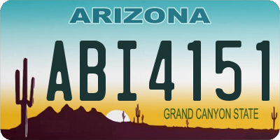 AZ license plate ABI4151